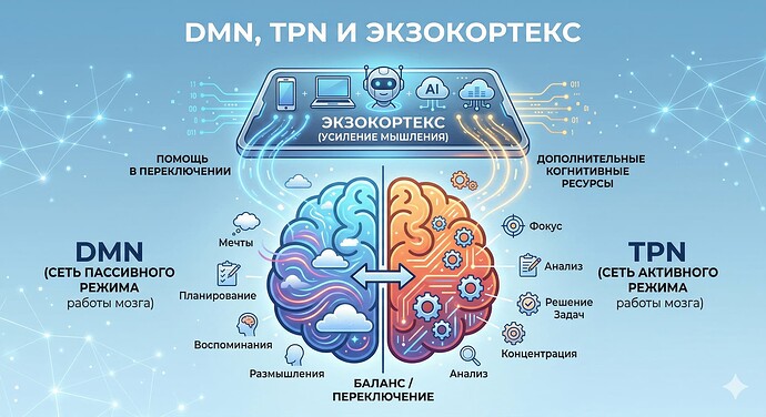 dmn tpn exocortex