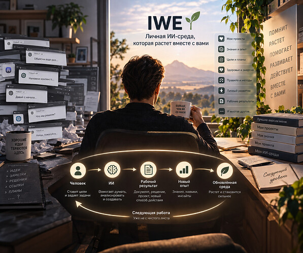 Схема IWE: личная ИИ-среда, которая растёт вместе с человеком