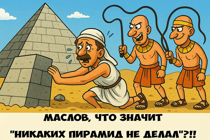 Менеджеры: «Маслов, что значит "Никаких пирамид не делал"?!!»...